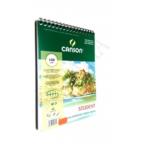 Blok Student A5 CANSON 160g/30ark.spirala